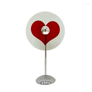 Torce elettriche Torce Creative Lampada da comodino per camera da letto nordica Plug-in Bauhaus Tavolo da matrimonio Rosso Atmosfera a forma di cuore a forma di cuore rossa