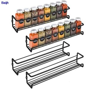 Other Kitchen Storage Organization Spice Jar Rack Cabinet Organizer Hanging Shelf Door Wall Mounted Seasoning Bottle Holder Decor 4PCSSet 230830