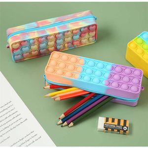 Learning Toys Pop Its Pencil Case Stationery Pencil Pouch Pen Case Trousse School Supplies Pencilcase Reduce Stress Interestin