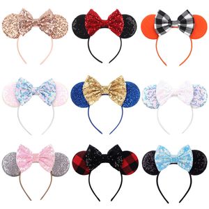 Acessórios de cabelo 10 pcs atacado clássico mouse orelhas headband mulheres meninas festival festa princesa hairband crianças lantejoulas arco feminino acessórios de cabelo 230830