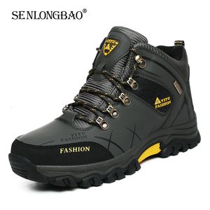 Stivali da uomo di marca Stivali da neve invernali Scarpe da ginnastica in pelle impermeabili Stivali da uomo super caldi Stivali da trekking maschili da esterno Scarpe da lavoro Taglia 39-47 230830