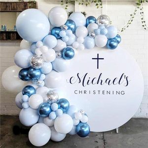 Blu Macaron Palloncino Ghirlanda Decorazioni per feste di compleanno Decorazioni per baby shower per bambini Ballon Arch Wedding Globos Gender Reveal Decorazione272c