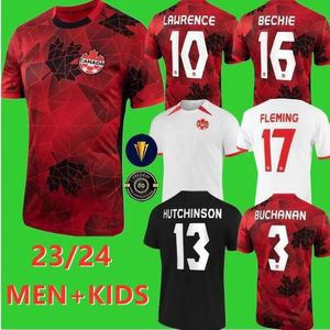 2023 Canada Soccer Jerseys Davies Cavallini Osorio Men Woman Home Away National Team Eustaquio Hutchinson Larin Hoilett David Football Shirts Buchanan Kennedy 666