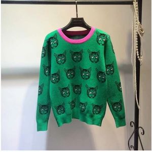 Suéteres femininos doce desenho animado gato malha jumper mulheres suéter quente japonês solto vintage moda top kawaii meninas ins inverno 2023 230831