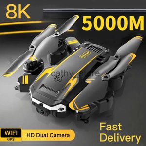 Симуляторы KBDFA Новый G6 8K Drone HD Двойной камеры избегание препятствий GPS Q6 RC Helicopter FPV WiFi Профессиональный складной квадрокоптер S6 Toys X0831