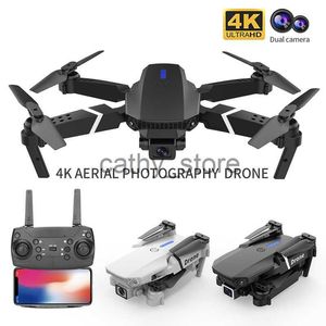 Симуляторы New E88 Pro 2022 Новый Wifi FPV Drone с широкоугольным HD 4K 1080p Высота камеры удерживает RC -складные квадрокоптерные дроны Kid Gift Toys X0831