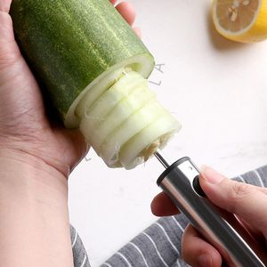 Fruktgrönsaksverktyg 4st utbytbara huvud Vegetabiliska spiralskärare Vege Drill Spiralizer Digging Device Corer Device Corer för fyllda grönsaker 230831