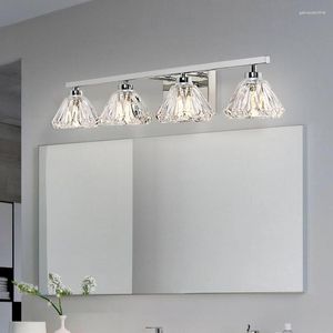 Lampada da parete moderna in cristallo specchio da bagno frontale lavabo G9 tappo tavolo da trucco stile americano