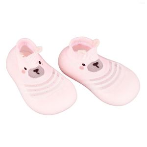 Första vandrare Baby Boys Girls Shoes Sock Slip Resistant Bekväm mjuk fashionabla kausal spädbarn Walking