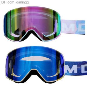 Goggles da sci Sport Men Anti-Fog Glasses Monte Magnetic Women Goggles Ski Scate Doppio strato femmina Eyewear Outdoor Man Masches Maschere Q230831