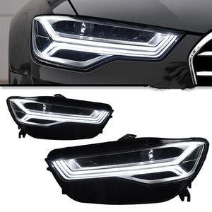 Modified LED Headlight For A6 C7 Headlights 2012-20 18 C7Pa Matrix Style LED Daytime Lights Dynamic Turn Signal