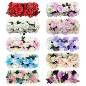 Decorative Flowers Artificial Backdrop DIY Arched Door Flower Row Bouquet Decor