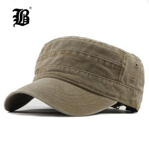 Berets FLB Classic Vintage Flat Top Mens Washed Caps And Hat Adjustable Fitted Thicker Cap Winter Warm Military Hats For MenF314 230830