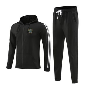 Boca Juniors Men's Tracksuits outdoor sports warm long sleeve clothing full zipper With cap long sleeve leisure sports suit