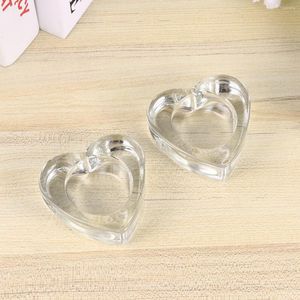 Portacandele Candele di cristallo a forma di cuore: candeliere Tazze fai da te Decorazioni per la tavola natalizia per San Valentino Matrimonio Home Office Trasparente