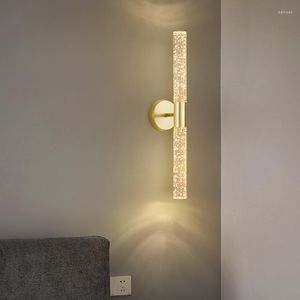 Wall Lamp Surface Mount Minimalist LED Crystal Light Nordic Style Indoor Lamps Living Room Decoration