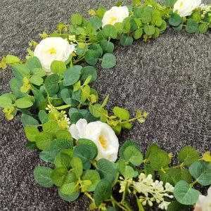 Decorative Flowers Decoration For Any Occasion Realistic Artificial Vine Elegant Rose Garland Wedding Party Table Centerpiece Room