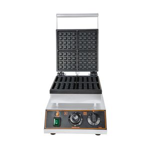 Máquina de waffle quadrada, 110v, 220v, 4 peças, padeiro, antiaderente, placa de ferro, forno, cone, máquina de waffle, torradeira