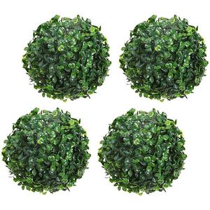 Artificial Grass Topiary Ball Plants Hanging Plants Wedding Decor Front Porch Decorative Balls 4Pcs Flowers & Wreaths269A