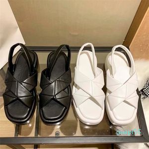 Sandali da donna Scarpe con tacco Scarpe firmate Paglia Adatto per luoghi di svago come alberghi, case, passeggiate, ecc. Il classico bianco nero