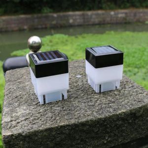 Solar Garden Lights staket Lätt vattentät utomhus LED Post Cap Garden Yard Pool Lamp Square Emergency Lighting Crestech168 LL