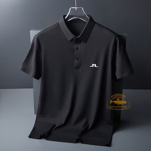 Mens Polos J Lindeberg Golf Shirt for Men mode Casual Short Sleeve Summer Ice Silk Breattable Polo T Shirt Sports Golf Tops 230831