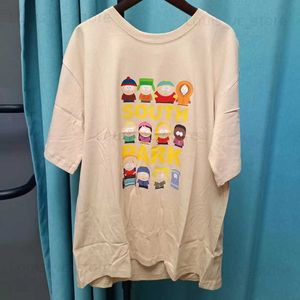 T-shirty męskie ubrania modowe S-South Park T-shirt bawełniany mody kreskówkowy nadruk krótkie rękawie para top tee t240424