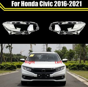 Auto Testa Della Lampada Della Luce Per Honda Civic 2016 ~ 2021 Auto Faro Anteriore Copriobiettivo Paralume In Vetro Coprilampada Tappi Faro Borsette