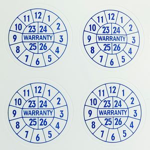 20mm Expire Date Sticker Brittle Paper Warranty Void Label Repair Guanantee Valid Year Month Tamper Evident Security Seal