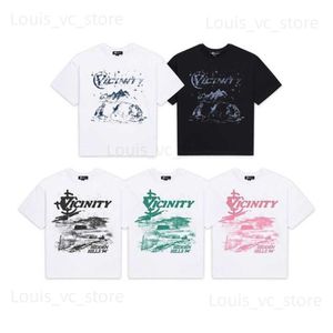 T-shirt da uomo Vicinity T-shirt Y2K Uomo Hip Hop Lettera Stampa grafica T-shirt extra large gotica 2023 New Harajuku Casual Top a manica corta T230831