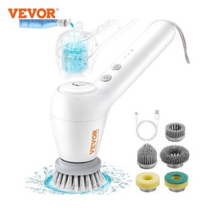 Mops VEVOR Electric Spin Scrubber Cordless Cleaning Brush Portable with Replaceable Heads Home Tool 230830