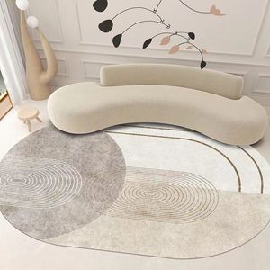 Carpets Double Round Living Room Coffee Table Carpet Home Abstract Solid Color Mat Personality Shaped Bedroom Bedside Rug Homestay Rugs 230831