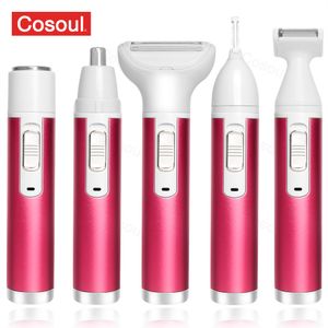 Depilador 5 em 1 corpo depilação axila bikini perna pubic elétrica navalha clipper barbeador trimmer feminino 230831