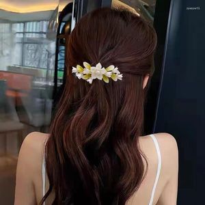 Hair Clips Fashion Style Pearl Hairpin Summer Premium 2023 Lily Of The Valley Flower Net Red Women's Accessories