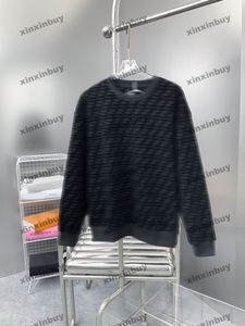 xinxinbuy Herren Damen Designer Sweatshirt Roma Doppelbuchstabe Jacquard Grün Grau Blau Schwarz Weiß Gelb S-2XL