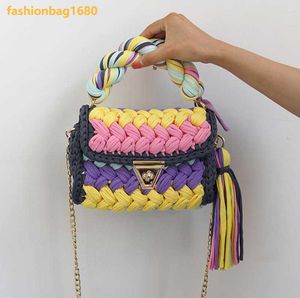 Bolsa de noite Bolsa de noite versátil Bolsa de tecido artesanal de alta qualidade Grande capacidade crossbody bolsa de gancho requintada Tendência da moda feminina tricô