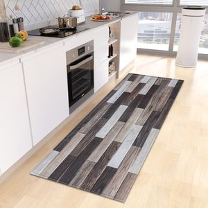 Carpets Wood Grain Kitchen Rug Bedroom Entrance Doormat Anti-Slip Living Room Floor Decor Carpet Home Bath Hallway Foot Mat Custom Made 230831