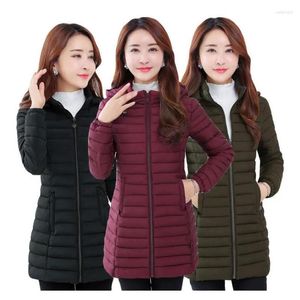 Women's Trench Coats Ultra-light Warm Cotton Womens Korean Slim Down Jacket Coat 2023 Autumn Winter Plus Size 6XL Cotton-padded Outwear