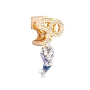 Charms 50th Anniversary Mouse Dangle Charm Sterling Sier Jewelry For Woman Diy 2022 Beads Создание подходит