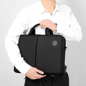 Briefcases Portable Split Waterproof Fabric Laptop Bag Men And Women Handheld Shoulder City Casual Briefcase 230830