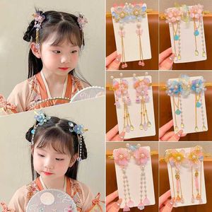 Children's antique hair clip girl's super fairy bow hair clip baby's antique Hanfu tassel hair accessories Chinese style headwear