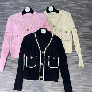 Contrast Color Women Slim Coat Fashion Long Sleeve Knit Cardigan Jacket High Quality Blouse Stylish Pullover Tops
