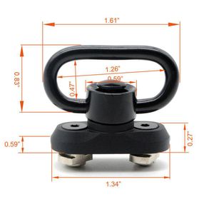 Outros acessórios táticos novo handguard 1.25 Qd Sling Swivel Adapter Mount para M-Lok Rail Drop Delivery Dhbft