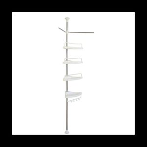 Altra organizzazione di stoccaggio per la cucina Caddy per doccia a 4 livelli Scaffale per bagno angolare Supporto per bagno dal pavimento al soffitto Palo di tensione 230830