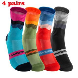 Calzini sportivi NWGIRO 4 paia Bike Men Nurse Compression Cycling For Women Mtb Guard Calze Sport Grip Barre 230830