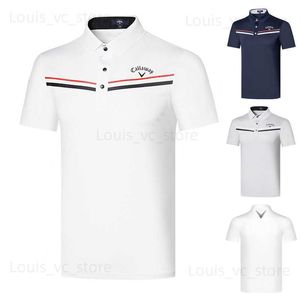 Polos masculinos 22 verão novo masculino camiseta respirável secagem rápida manga curta suor wicking esportes ao ar livre polo camisa solta jersey T230831