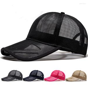 Ball Caps Drop Summer Full Mesh Big Size Baseball Cap Lady Oversize Sport Snapback Hat Men Hard Trucker 56-60-65см