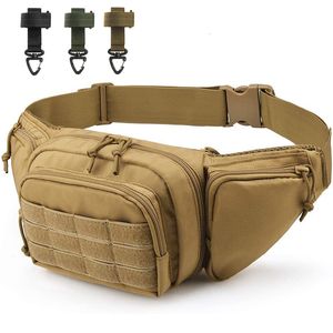 Ryggsäck Taktiska män i midja Pack Nylon Vandring Telefonpåse Utomhus Sports Armil Militär Jakt Klättring Camping Belt Bag 230830