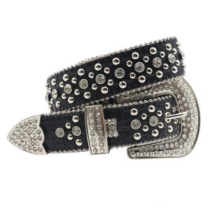 Cinture Cintura BB Cinture di diamanti Moda di lusso con borchie di cristallo Cintura con fibbia ad ardiglione Cinture Cinto De Strass per donna Jeans Decorazione 230831