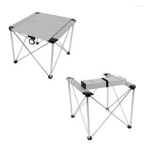 Camp Furniture Ultraleichter tragbarer Camping-Klapptisch aus Aluminiumlegierung im Freien für Reisen, Picknick, Kaffee, zusammenklappbar